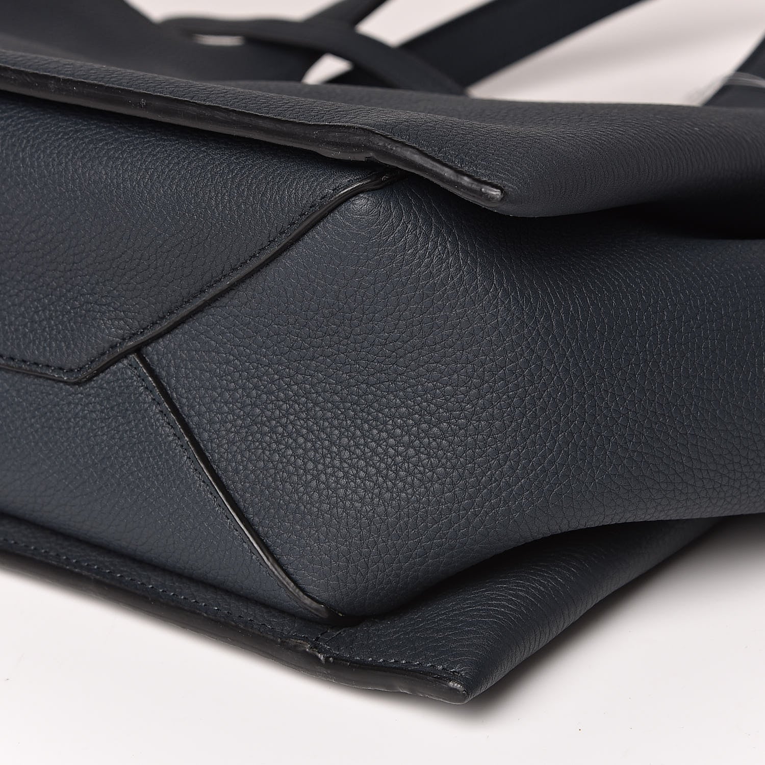 Celine Baby Grained Calfskin Medium Tri-Fold Bag Dark Sea 9 of 10