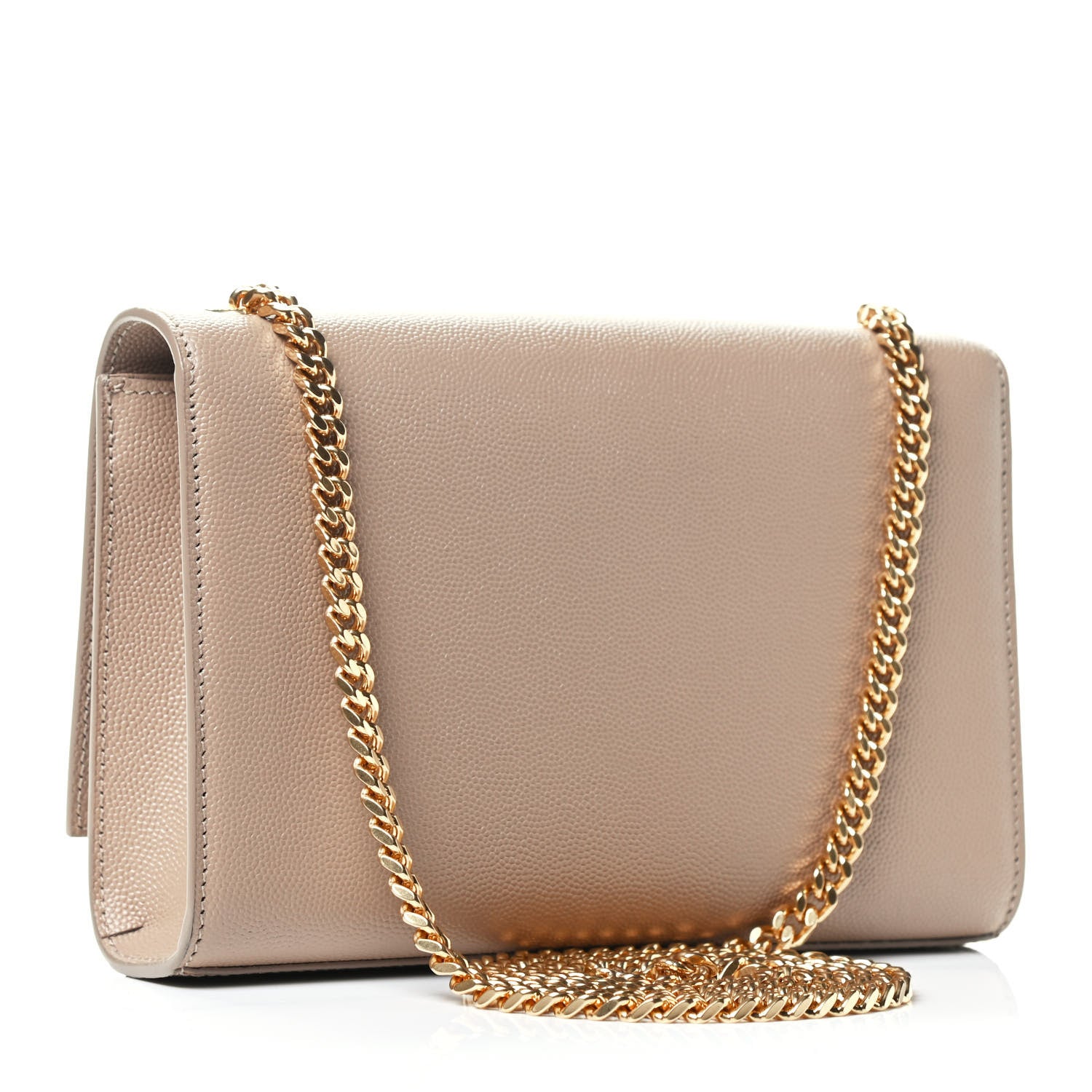 Saint Laurent Grain De Poudre Small Monogram Kate Satchel Nude Powder 2 of 4