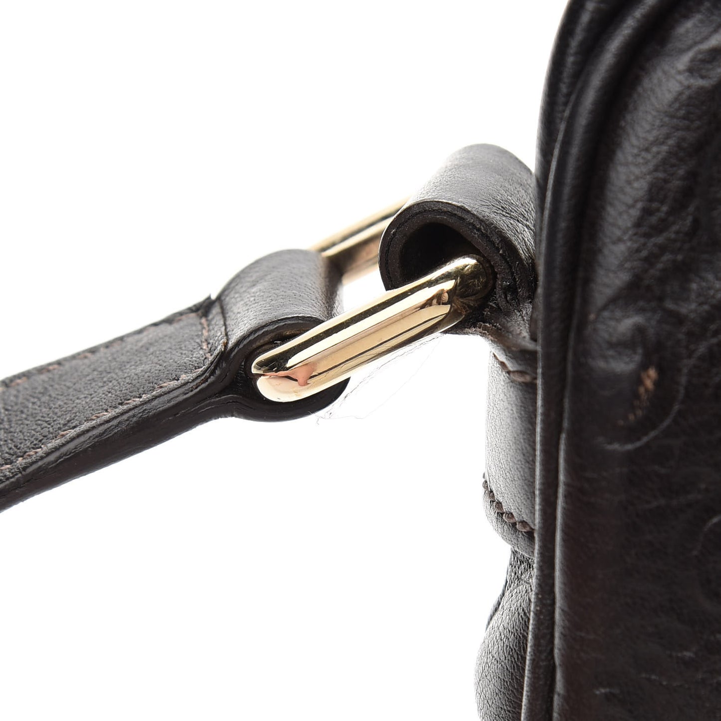 Guccissima Small Shoulder Bag Dark Brown
