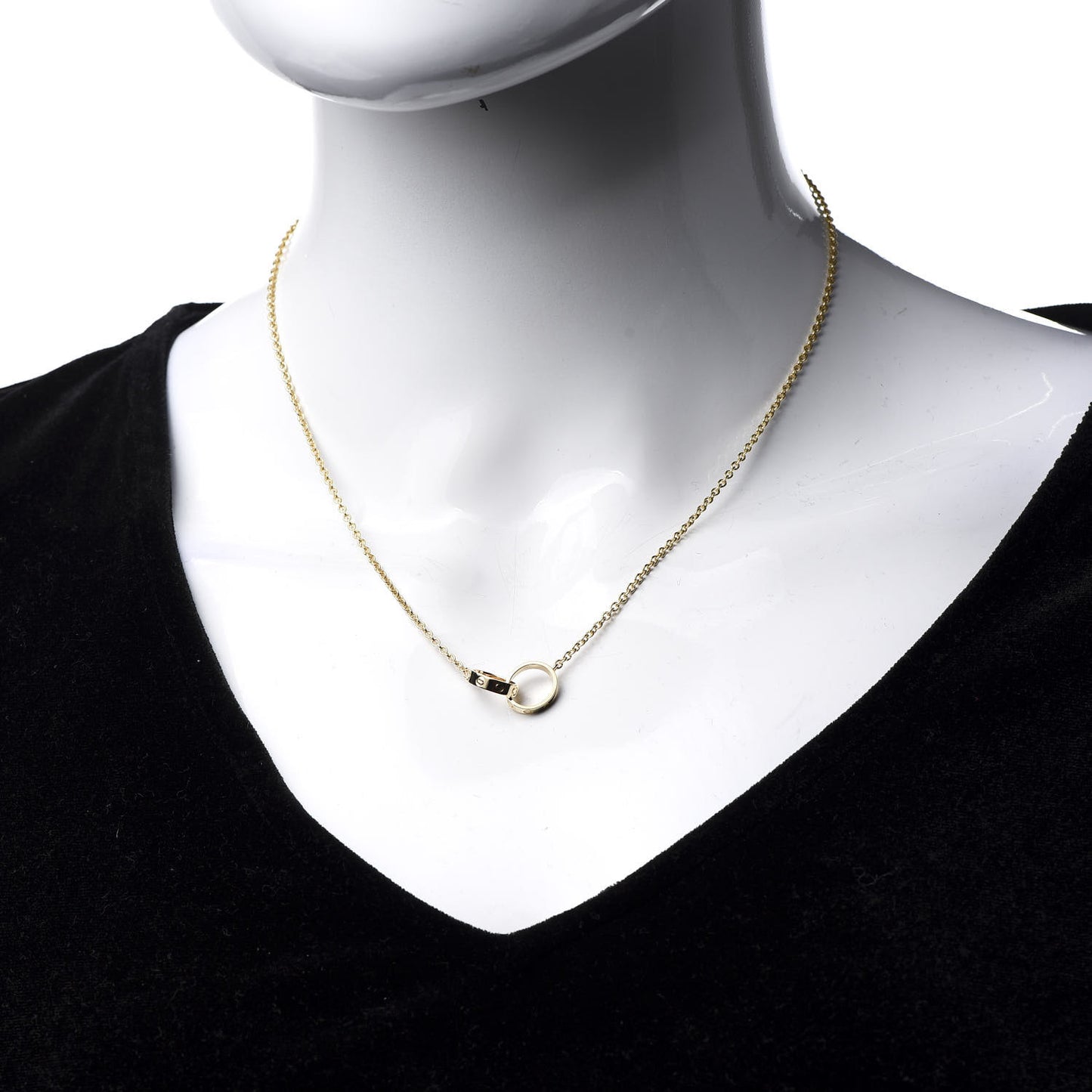 18K Yellow Gold Interlocking LOVE Necklace