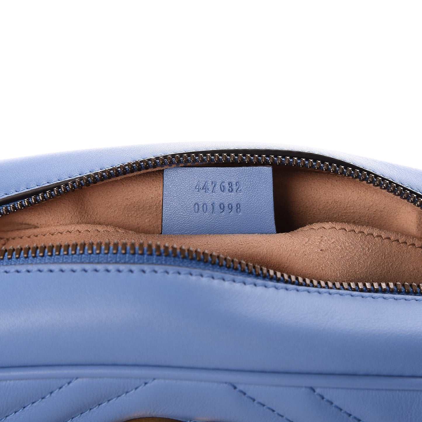 Calfskin Matelasse Small GG Marmont Chain Shoulder Bag Clear Sky Blue