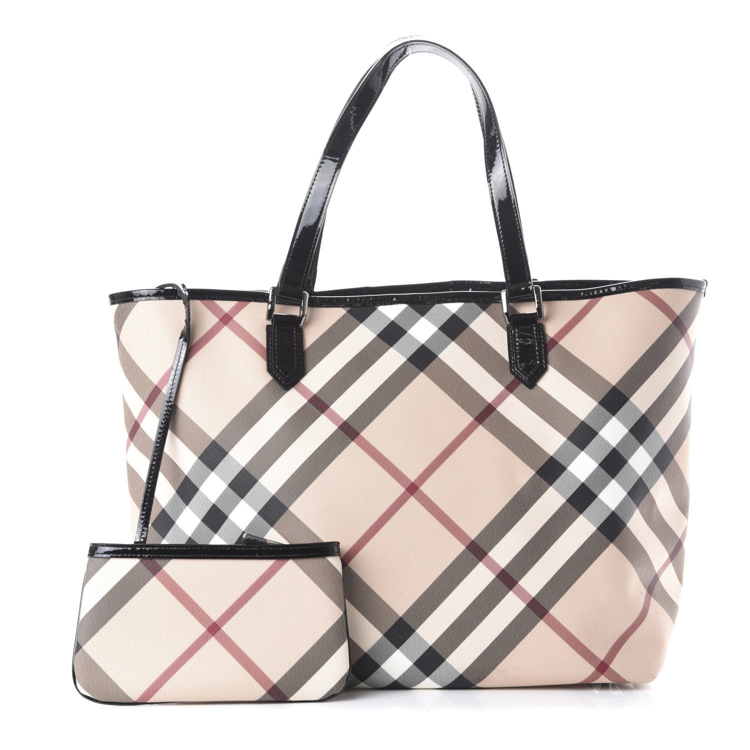 Burberry Nova Check Large Nickie Tote Black 1 of 12
