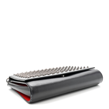 Christian Louboutin Calfskin Patent Spikes Paloma Clutch Black 3 of 10