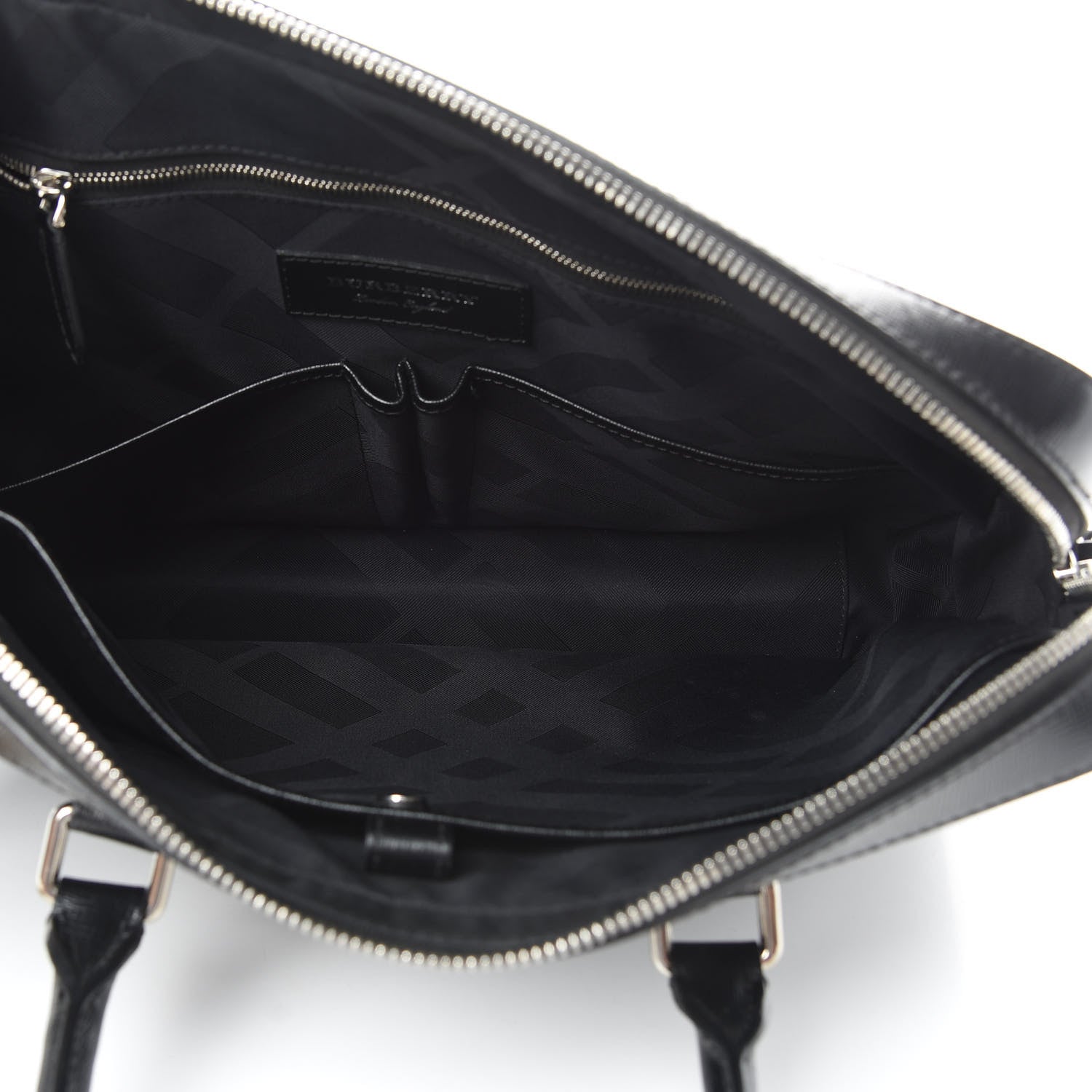 Burberry Textured Calfskin Barrow Briefcase Black 5 of 15