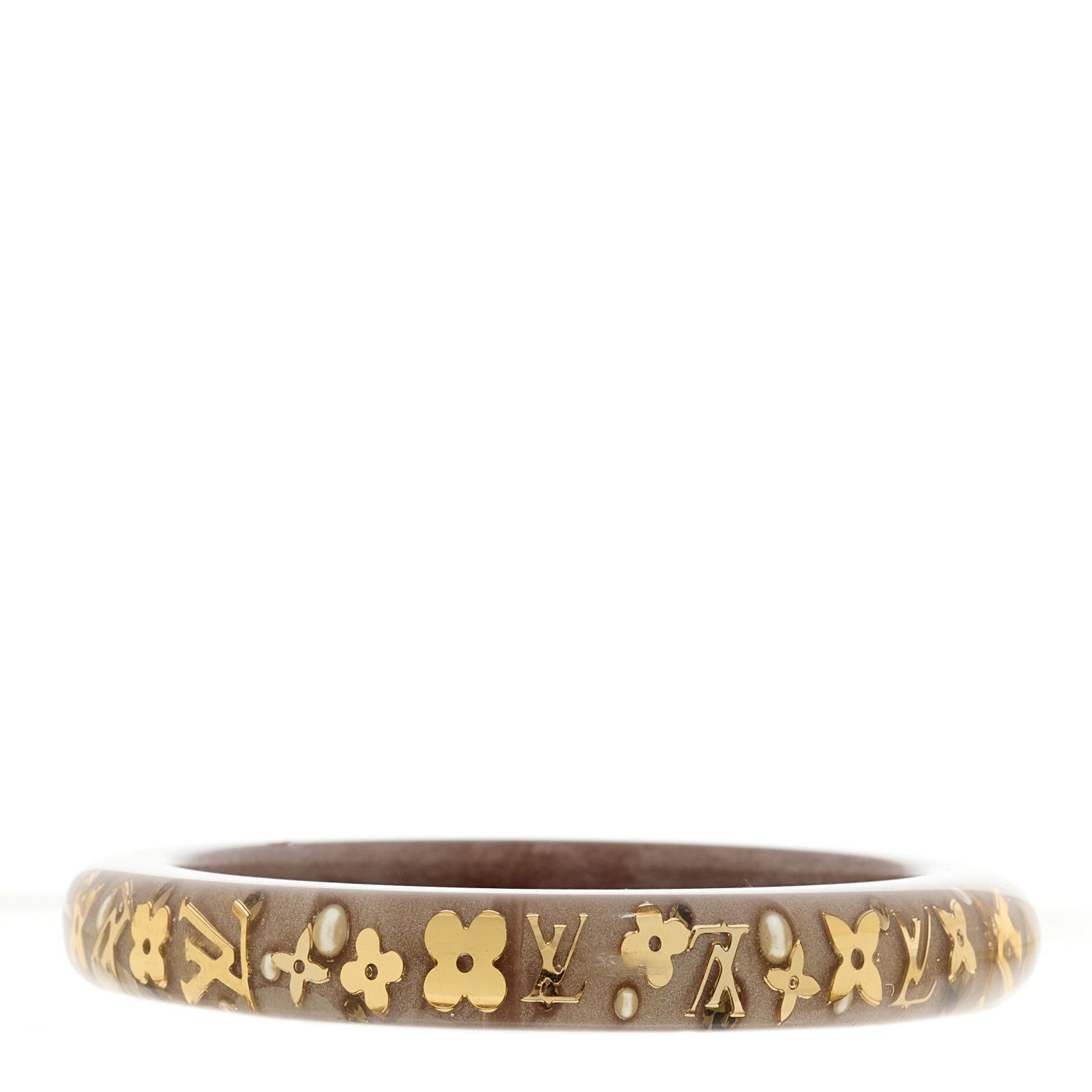 Louis Vuitton Resin Swarovski Medium Inclusion Bracelet PM Mocha 3 of 3