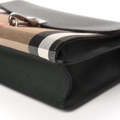 Burberry Derby Calfskin House Check Small Macken Crossbody Bag Dark Bottle Green 7 of 11