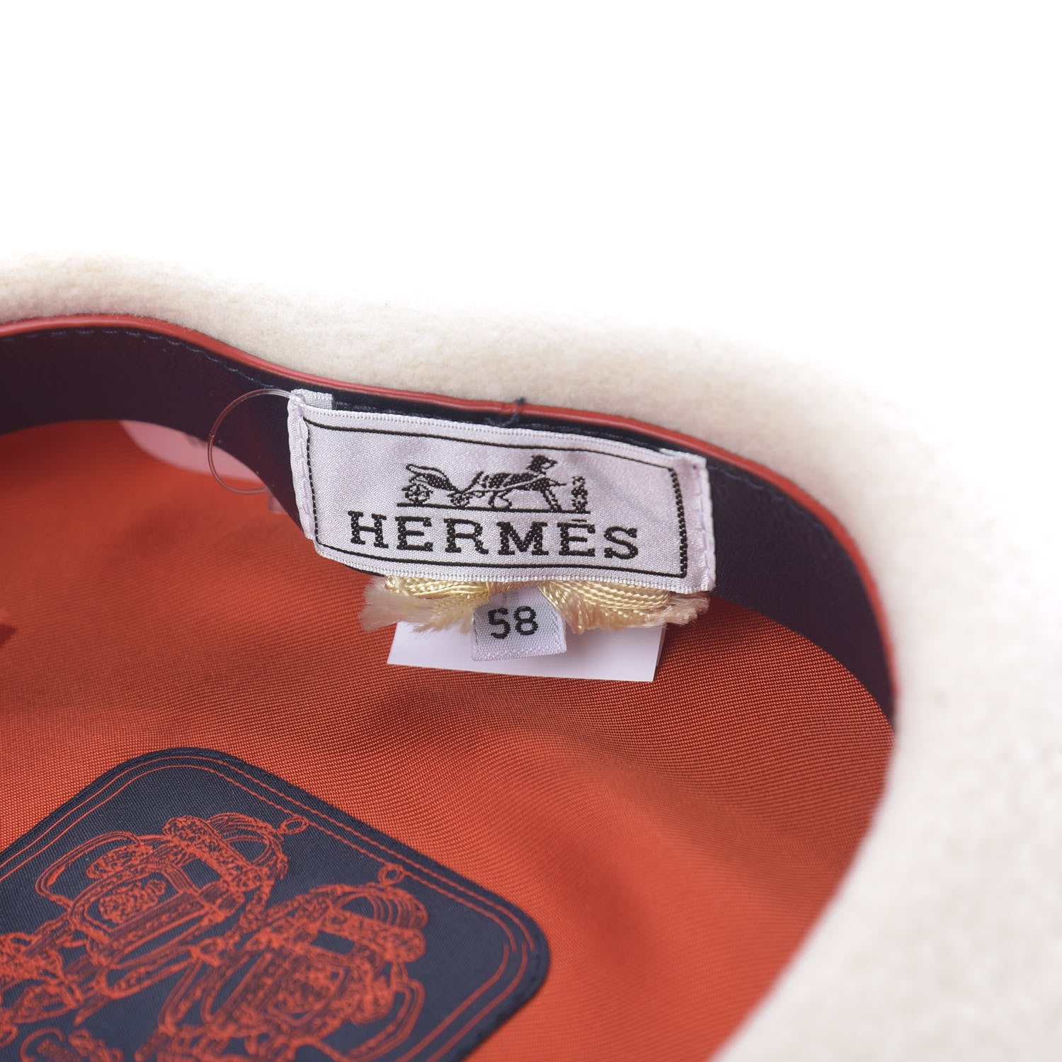 Hermes Merino Wool Bonnie Beret 58 Naturel 4 of 7