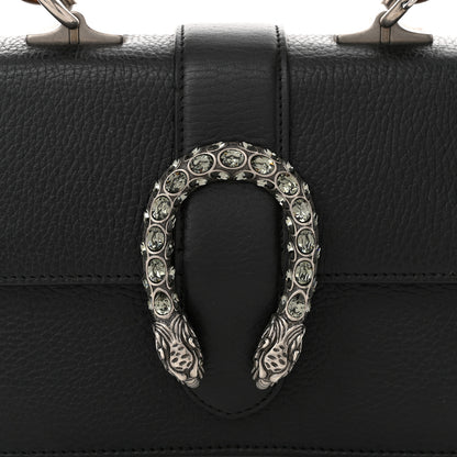 Gucci Dollar Calfskin Crystal Web Mini Dionysus Bamboo Top Handle Bag Black Black Diamond 8 of 10