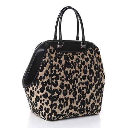 Louis Vuitton Jacquard Velvet Leopard Print Stephen Sprouse North South Bag Black 3 of 9