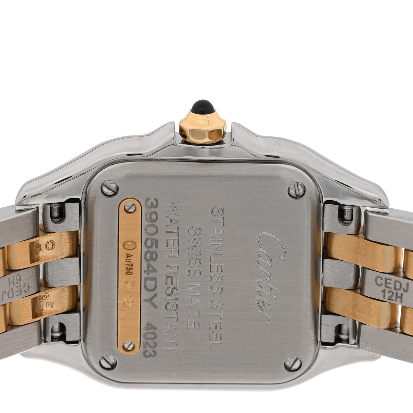 Stainless Steel 18K Yellow Gold 22mm Panthere Quartz Watch