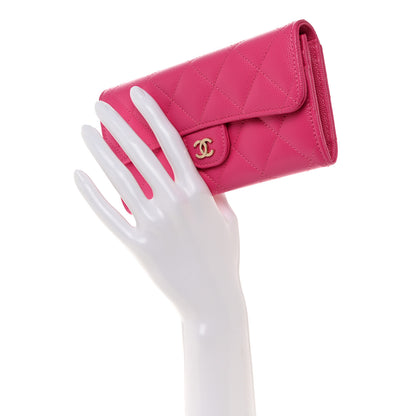 Chanel Caviar Quilted Medium Flap Wallet Dark Pink 2 of 9