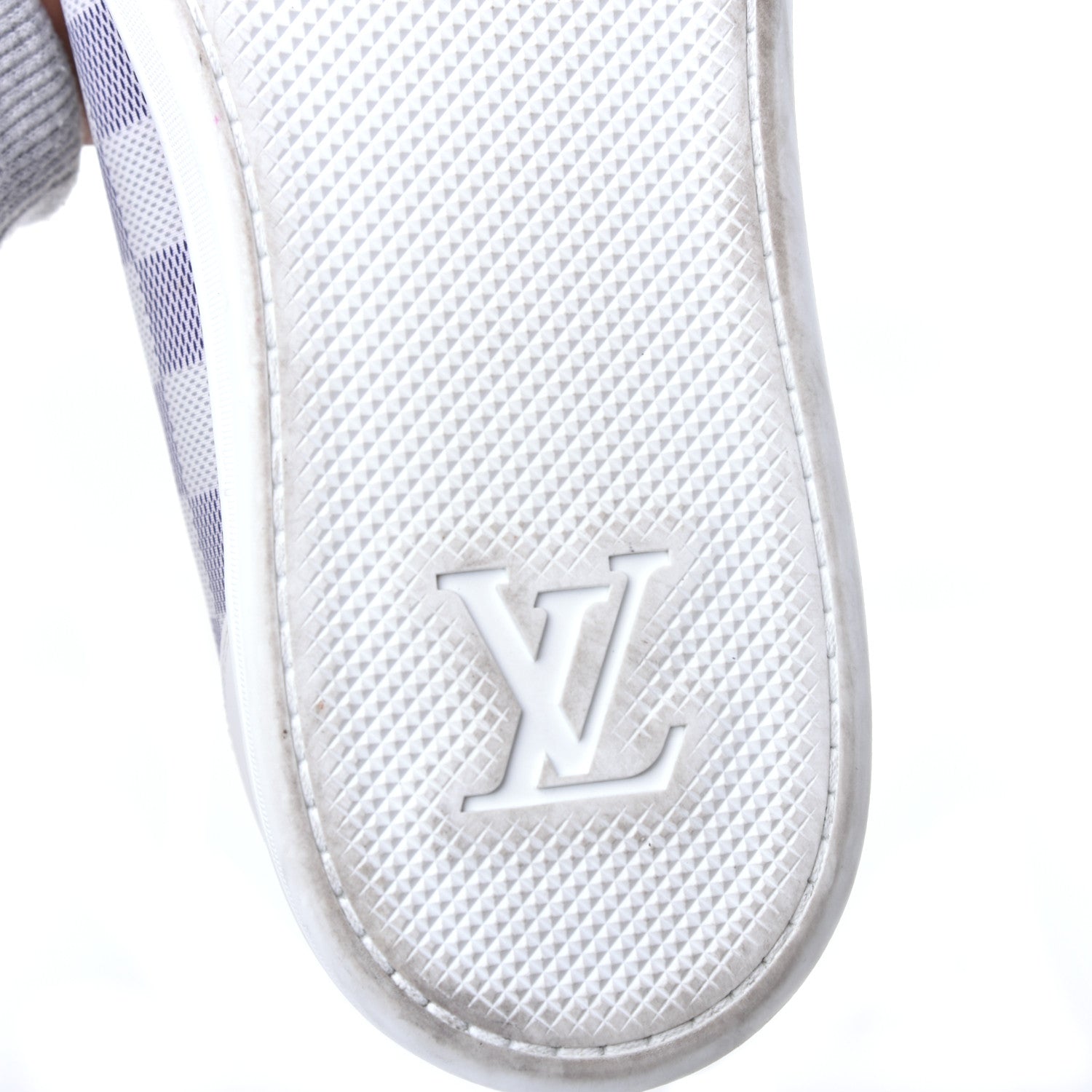 Louis Vuitton Damier Azur Mens Sneakers 8.5 White 8 of 10
