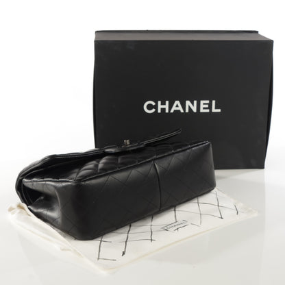 Chanel Lambskin Quilted Jumbo Double Flap So Black 4 of 8