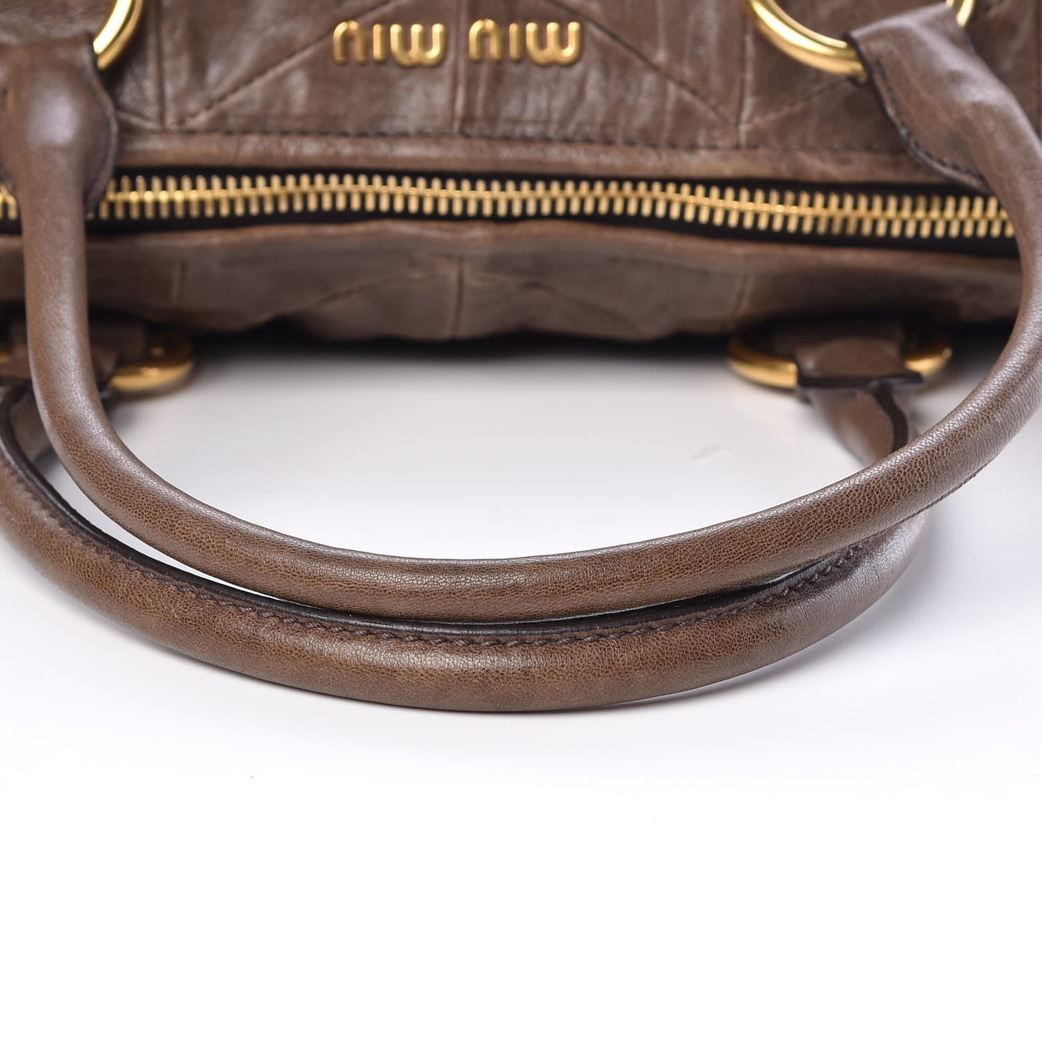 Miu Miu Nappa Chevron Grommet Tote 18 of 20
