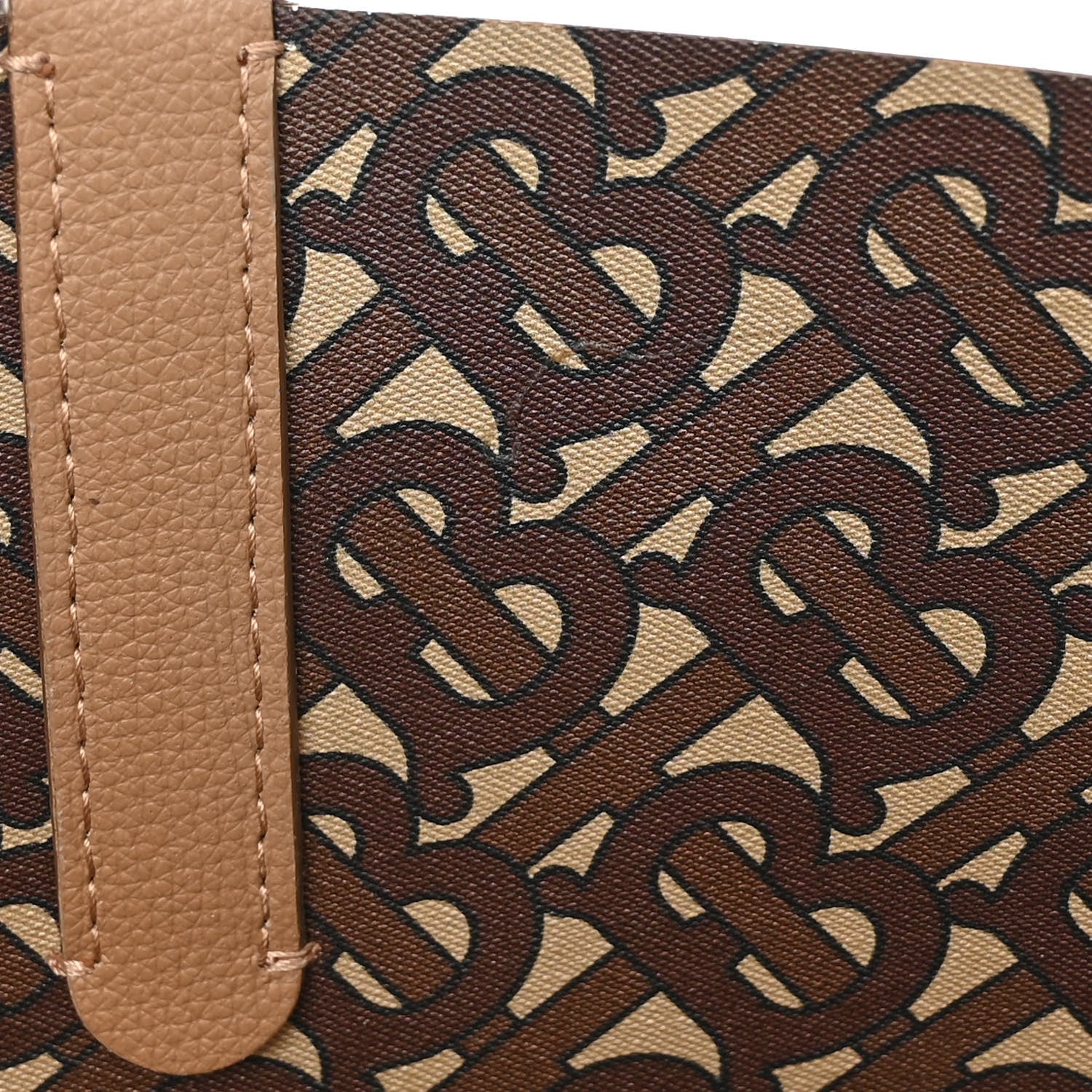 Burberry Calfskin TB Motif Embossed Medium Tote Camel 12 of 14