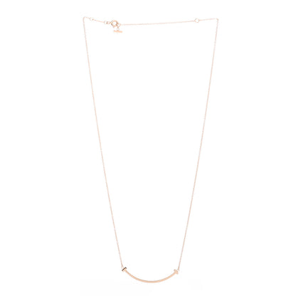 Tiffany 18K Yellow Gold Small T Smile Pendant Necklace 3 of 4