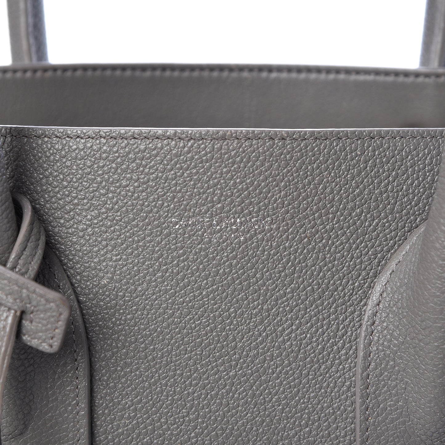 Grained Calfskin Small Sac De Jour Fog