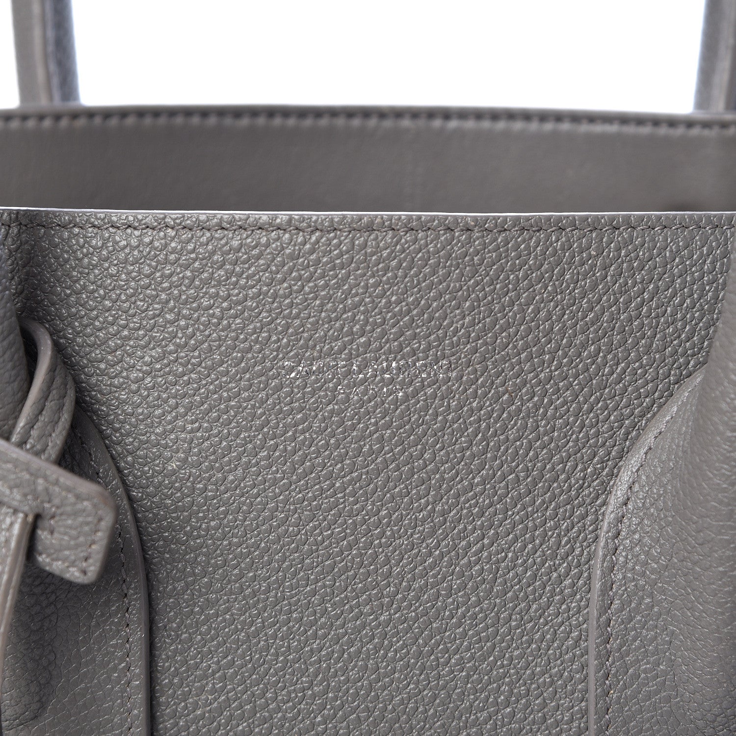 Saint Laurent Grained Calfskin Small Sac De Jour Fog 7 of 17