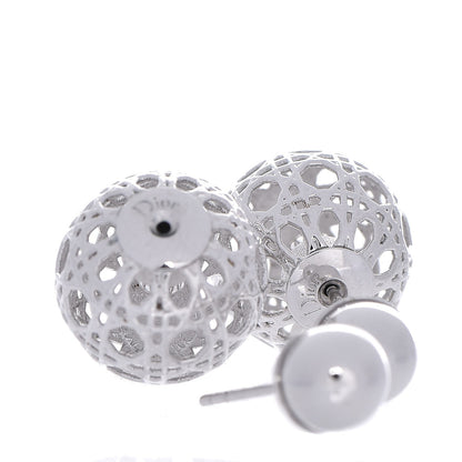 Christian Dior Cannage Mise En Dior Tribal Earrings Silver 3 of 5