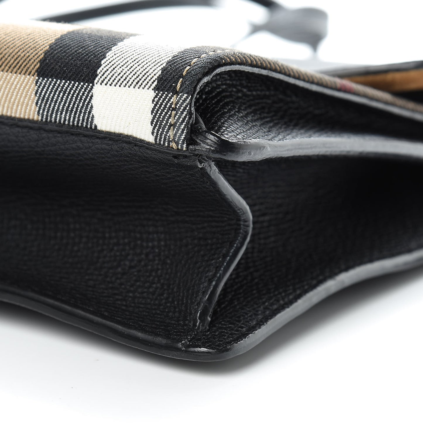 Derby Calfskin House Check Small Macken Crossbody Bag Black