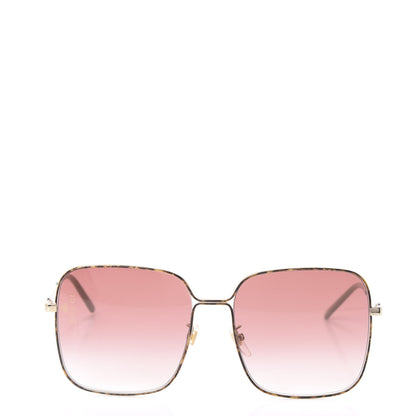 Gucci Metal Square Frame Sunglasses GG0443S Gold Pink 2 of 8