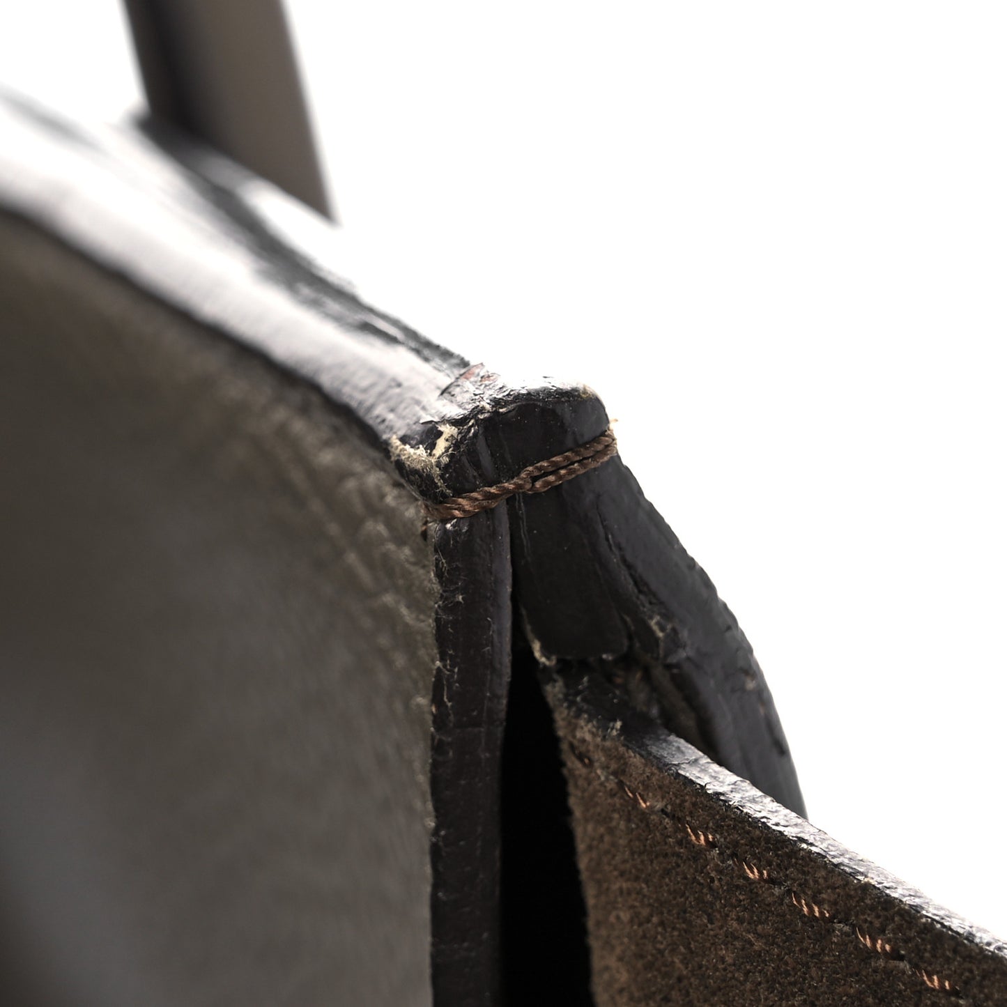 Crisped Calfskin Small Tie Knot Tote Dark Khaki