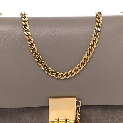Chloe Suede Smooth Calfskin Drew Shoulder Bag Motty Grey 8 of 13