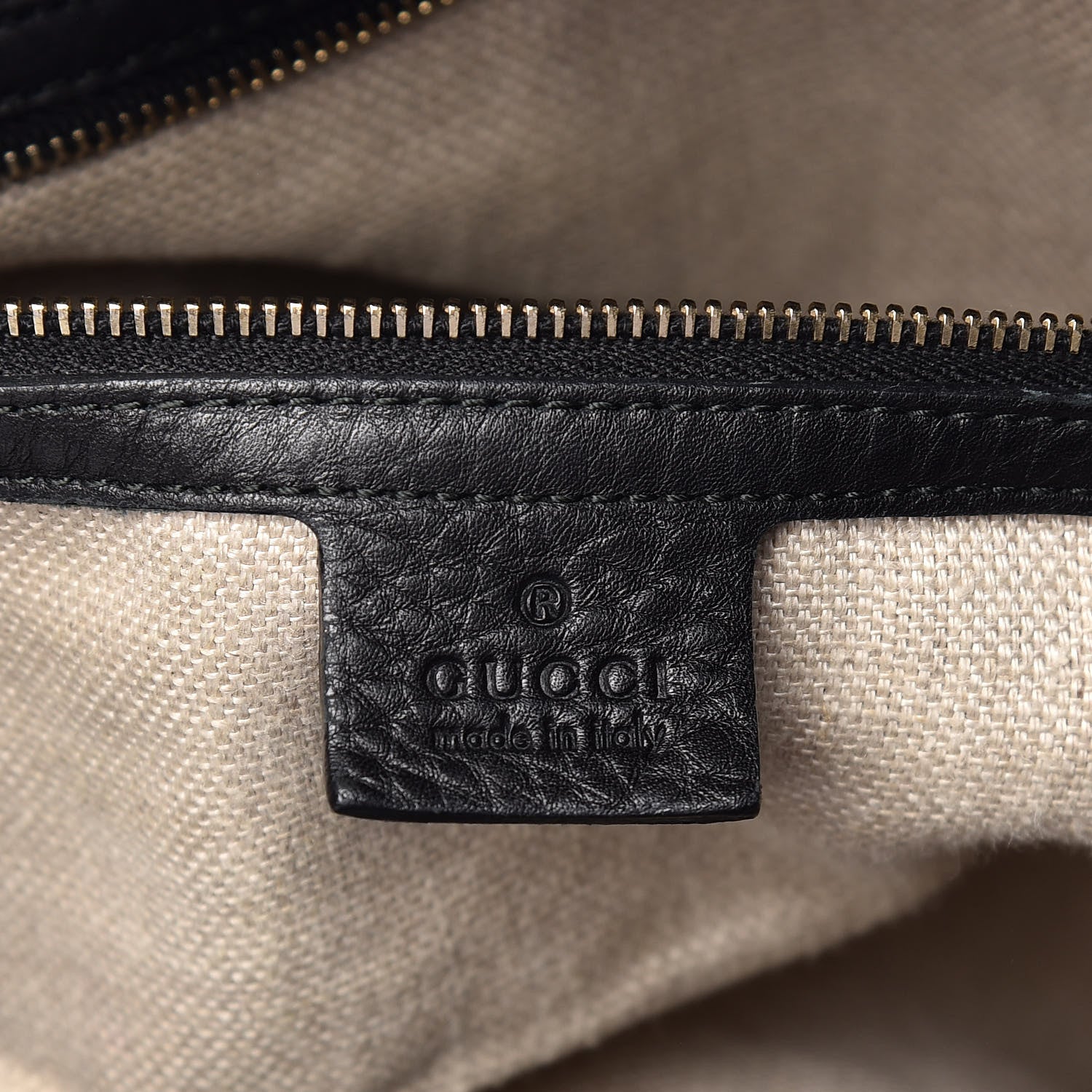 Gucci Calfskin Greenwich Medium Shoulder Bag Black 6 of 13