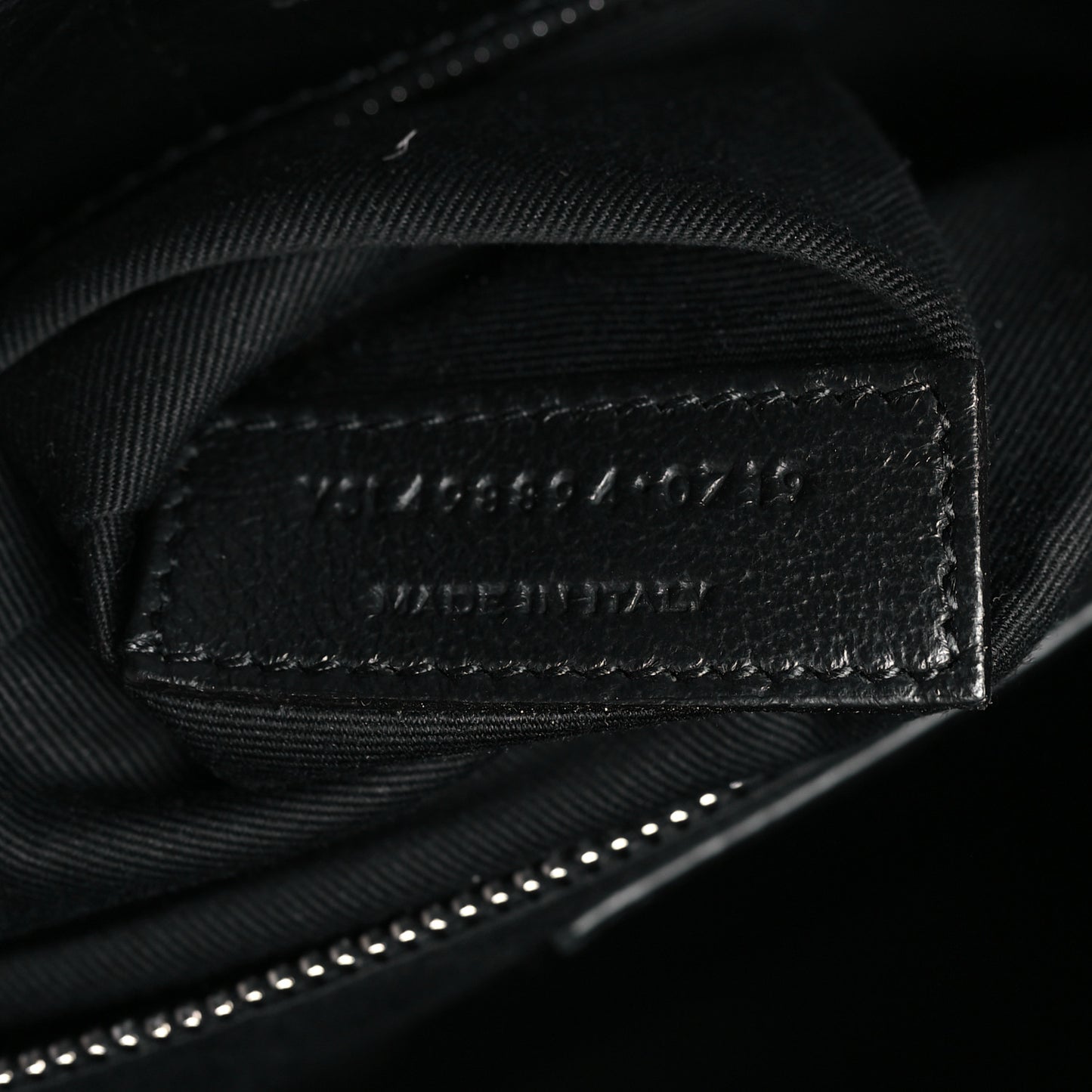 Crinkled Calfskin Matelasse Monogram Medium Niki Chain Satchel Black