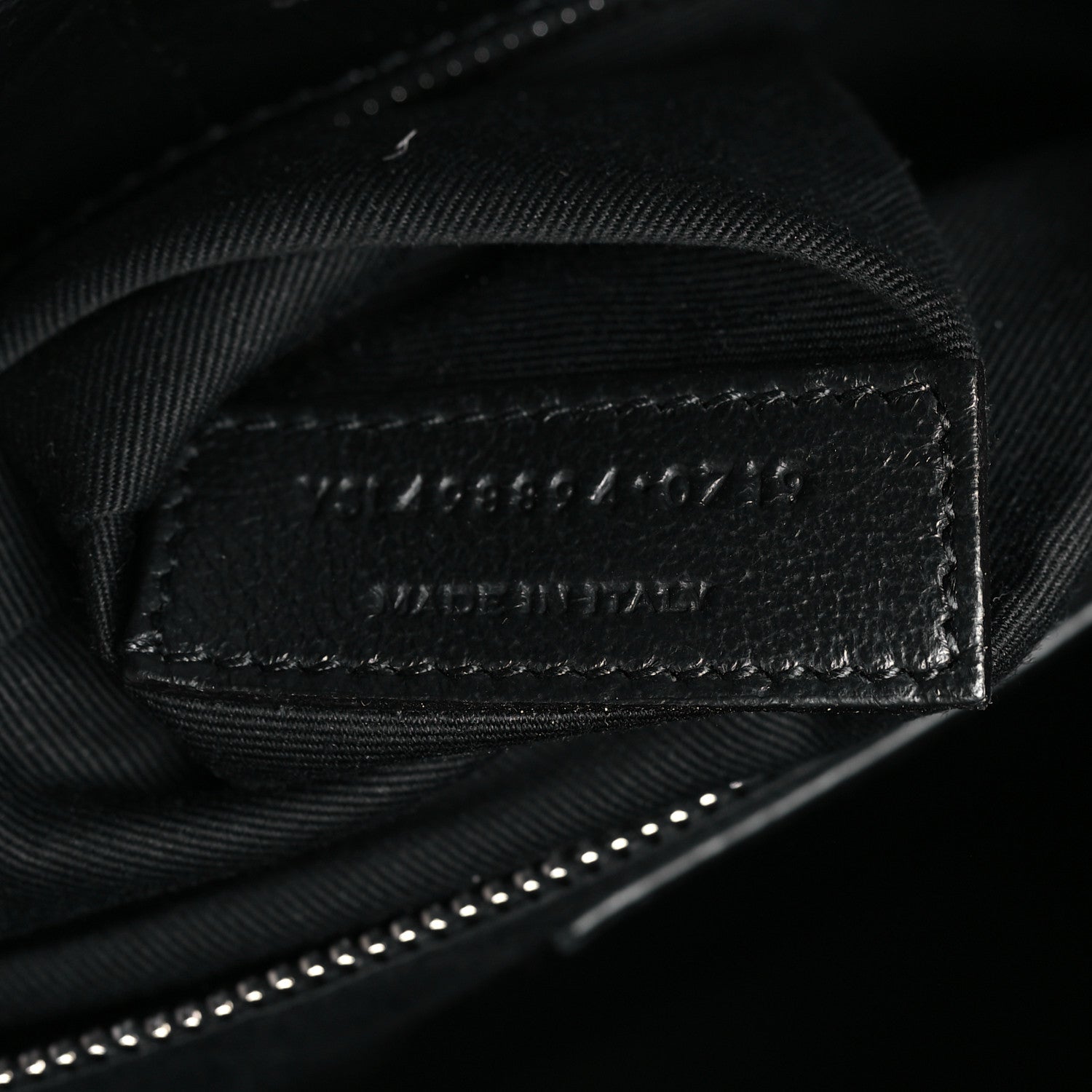 Saint Laurent Crinkled Calfskin Matelasse Monogram Medium Niki Chain Satchel Black 7 of 9