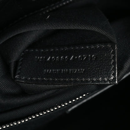 Saint Laurent Crinkled Calfskin Matelasse Monogram Medium Niki Chain Satchel Black 7 of 9