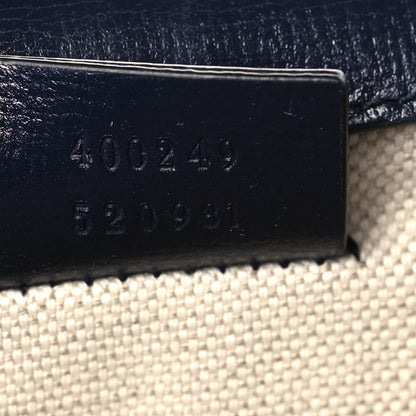 Gucci Azalea Calfskin Enamel Small Dionysus Shoulder Bag Brick Sand Navy Off White 7 of 9
