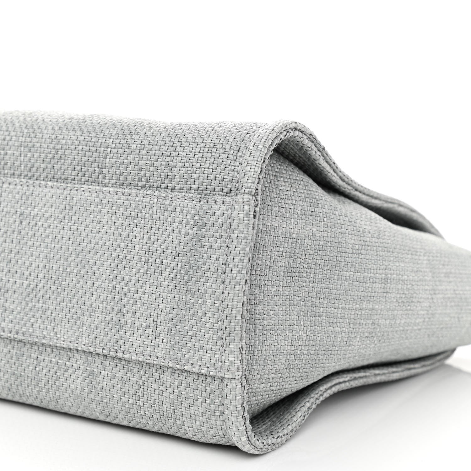 Chanel Woven Straw Raffia Small Deauville Tote Grey 9 of 10