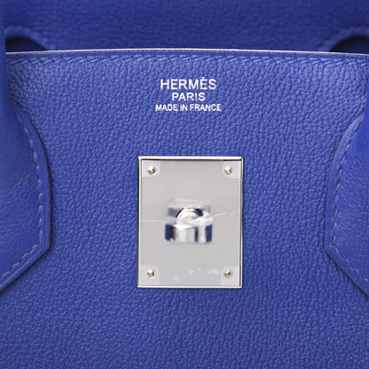 Hermes Taurillon Novillo Birkin 30 Bleu Electrique 6 of 9