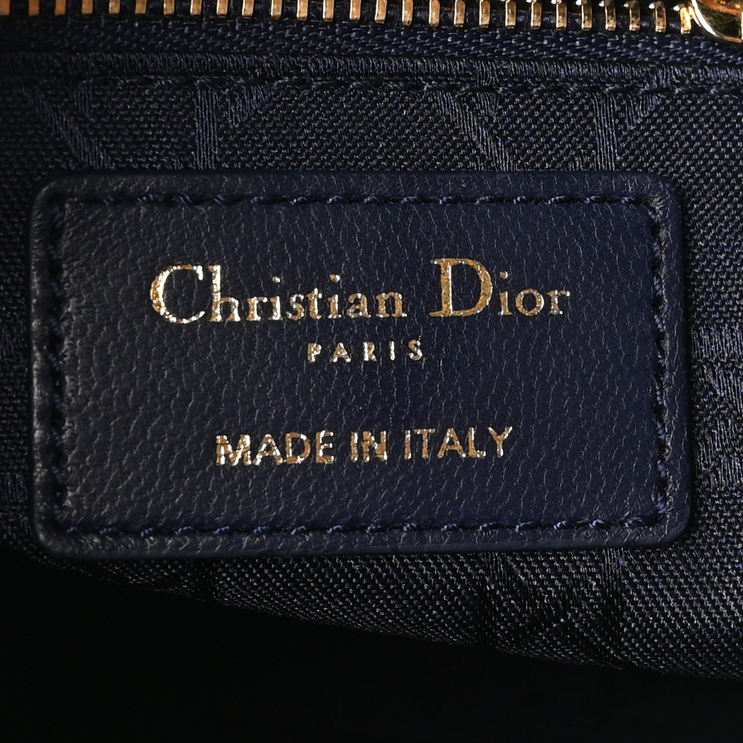 Lambskin Cannage Small Lucky Badges My Lady Dior Navy