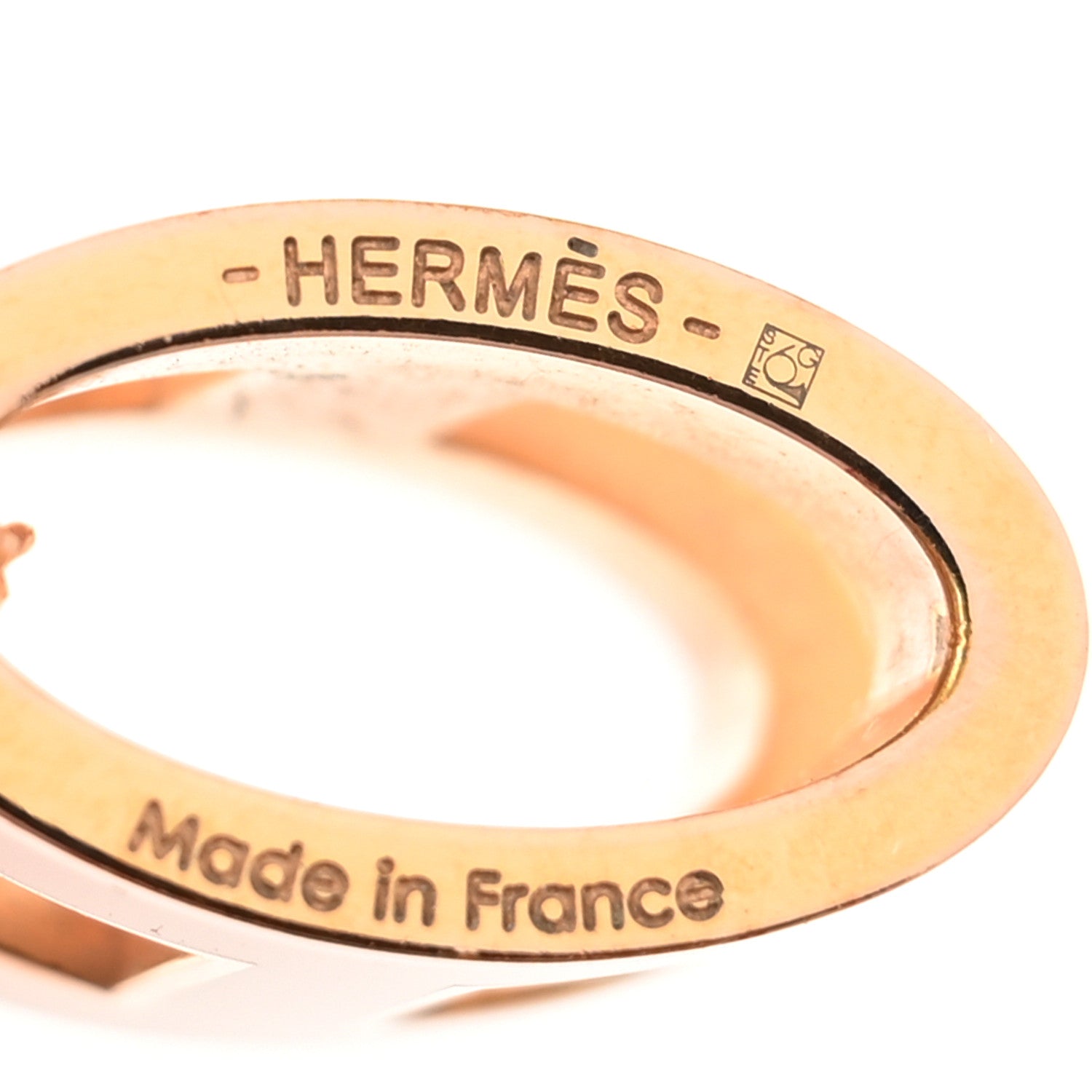 Hermes Lacquered Rose Gold Pop H Pendant Necklace Rose Dragee 3 of 4