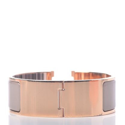 Hermes Enamel Wide Clic Clac H Bracelet PM Marron Glace 3 of 7