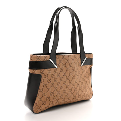 Gucci Denim Monogram Tote Dark Brown 3 of 10