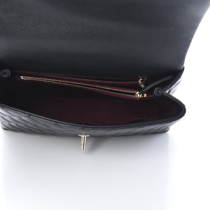 Chanel Caviar Quilted Small Coco Handle Flap Black 5 of 11