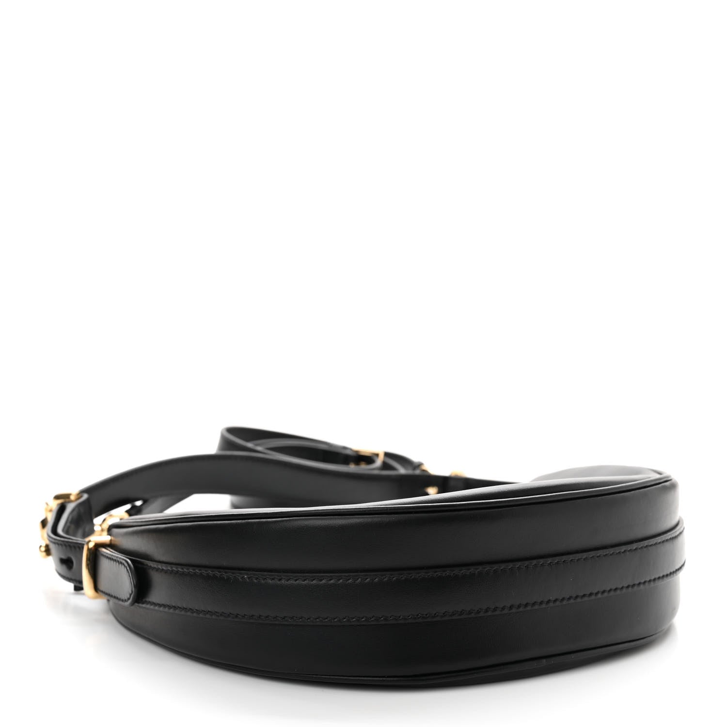 Prada Soft Calfskin Arque Shoulder Bag Black 4 of 11