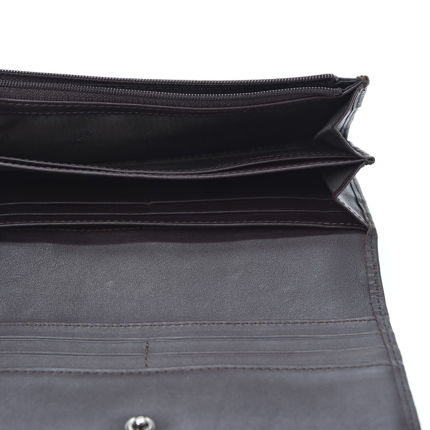 Smoked Check Continental Wallet Chocolate