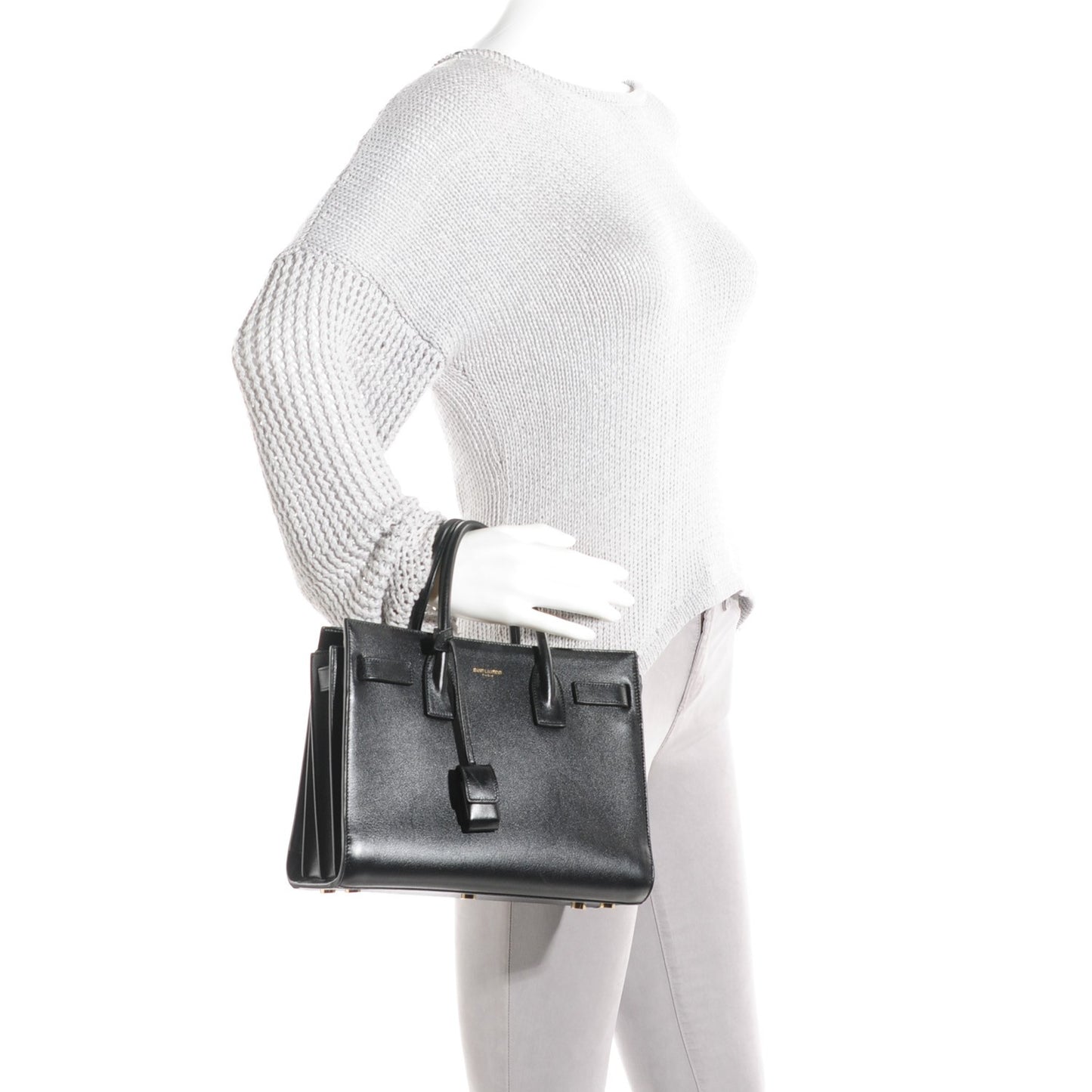 Calfskin Baby Sac De Jour Black