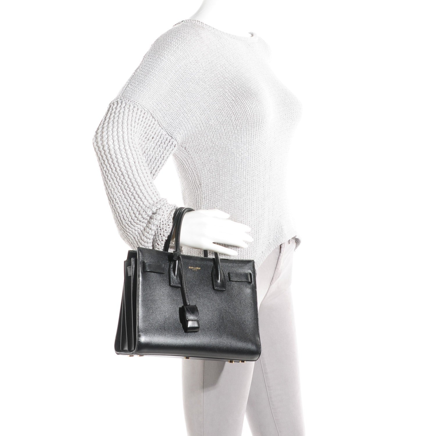 Saint Laurent Calfskin Baby Sac De Jour Black 2 of 8