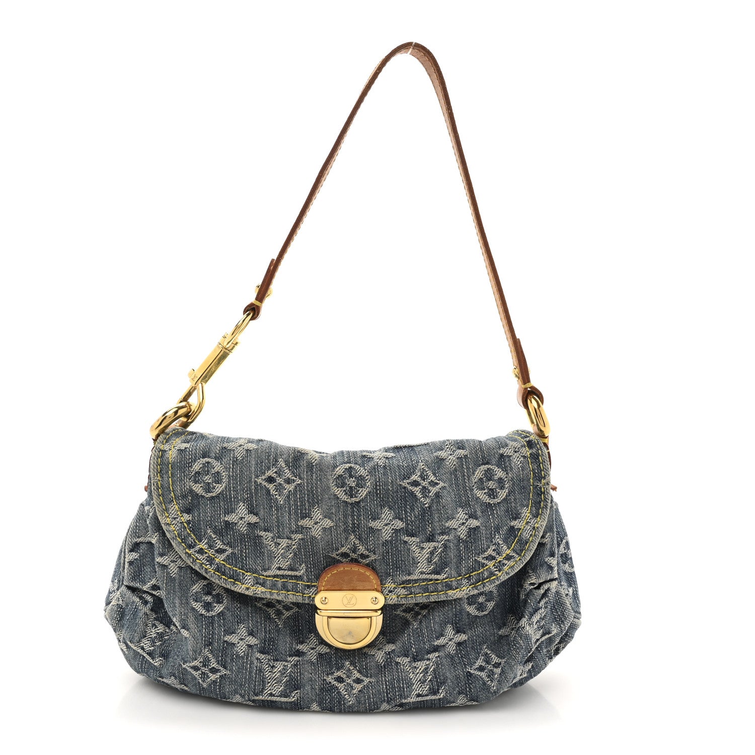Louis Vuitton Monogram Denim Mini Pleaty Blue 1 of 12