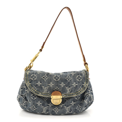 Louis Vuitton Monogram Denim Mini Pleaty Blue 1 of 12