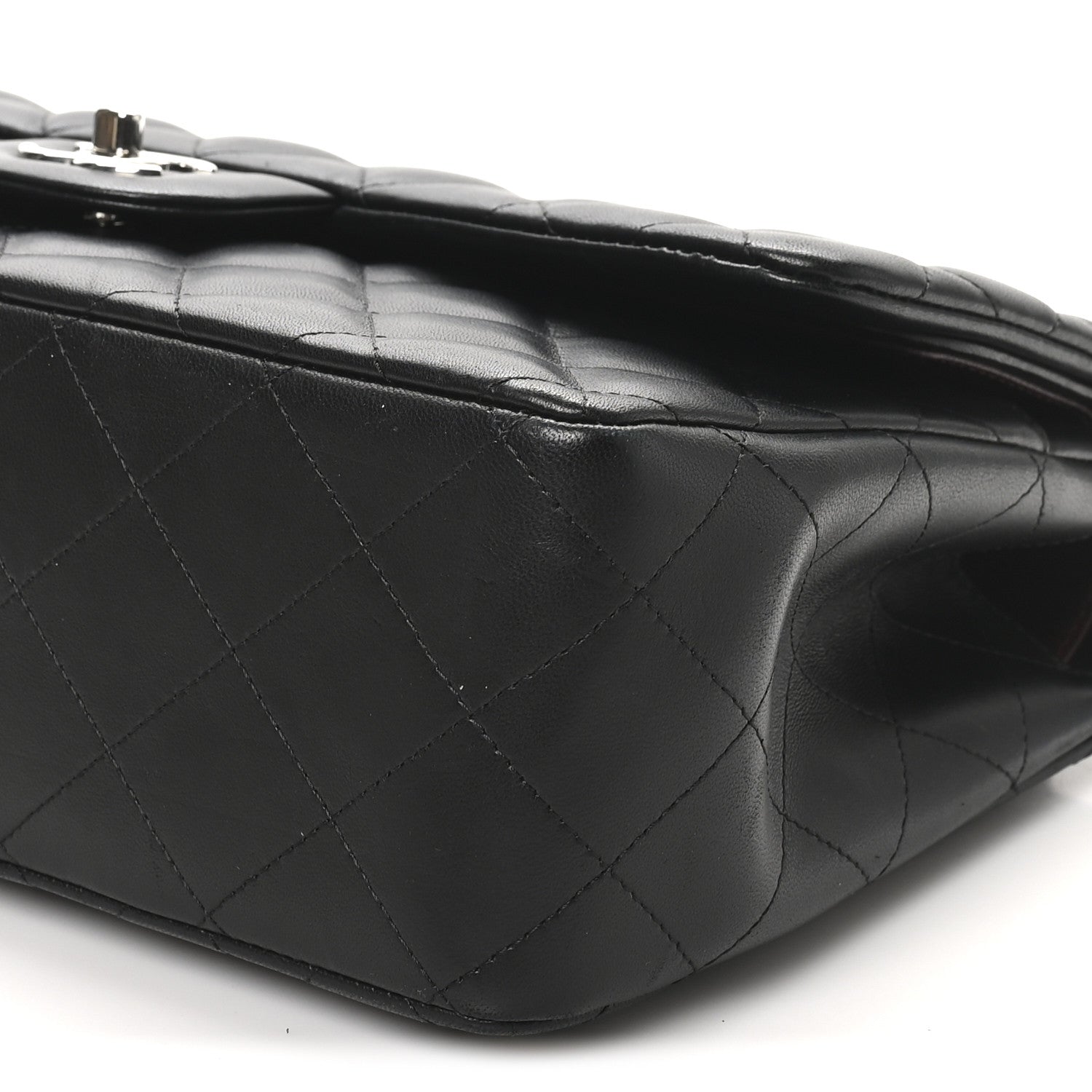 Chanel Lambskin Quilted Jumbo Double Flap Black 10 of 11