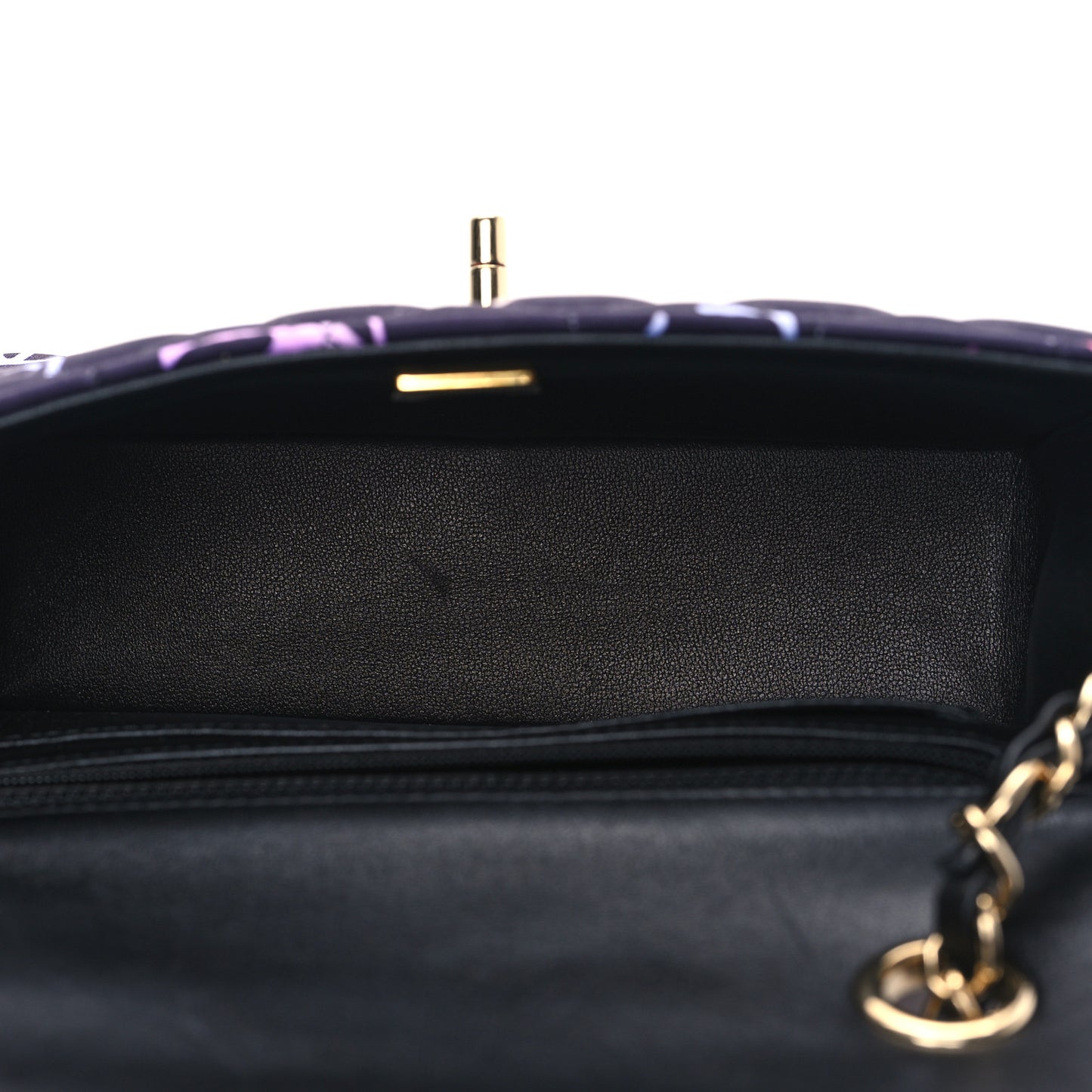 Jersey Quilted Mini Rectangular Flap Navy Blue Multicolor