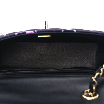 Chanel Jersey Quilted Mini Rectangular Flap Navy Blue Multicolor 5 of 12