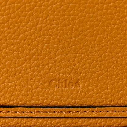 Chloe Raffia Small Grain Calfskin Medium Marcie Basket Yellow 6 of 13
