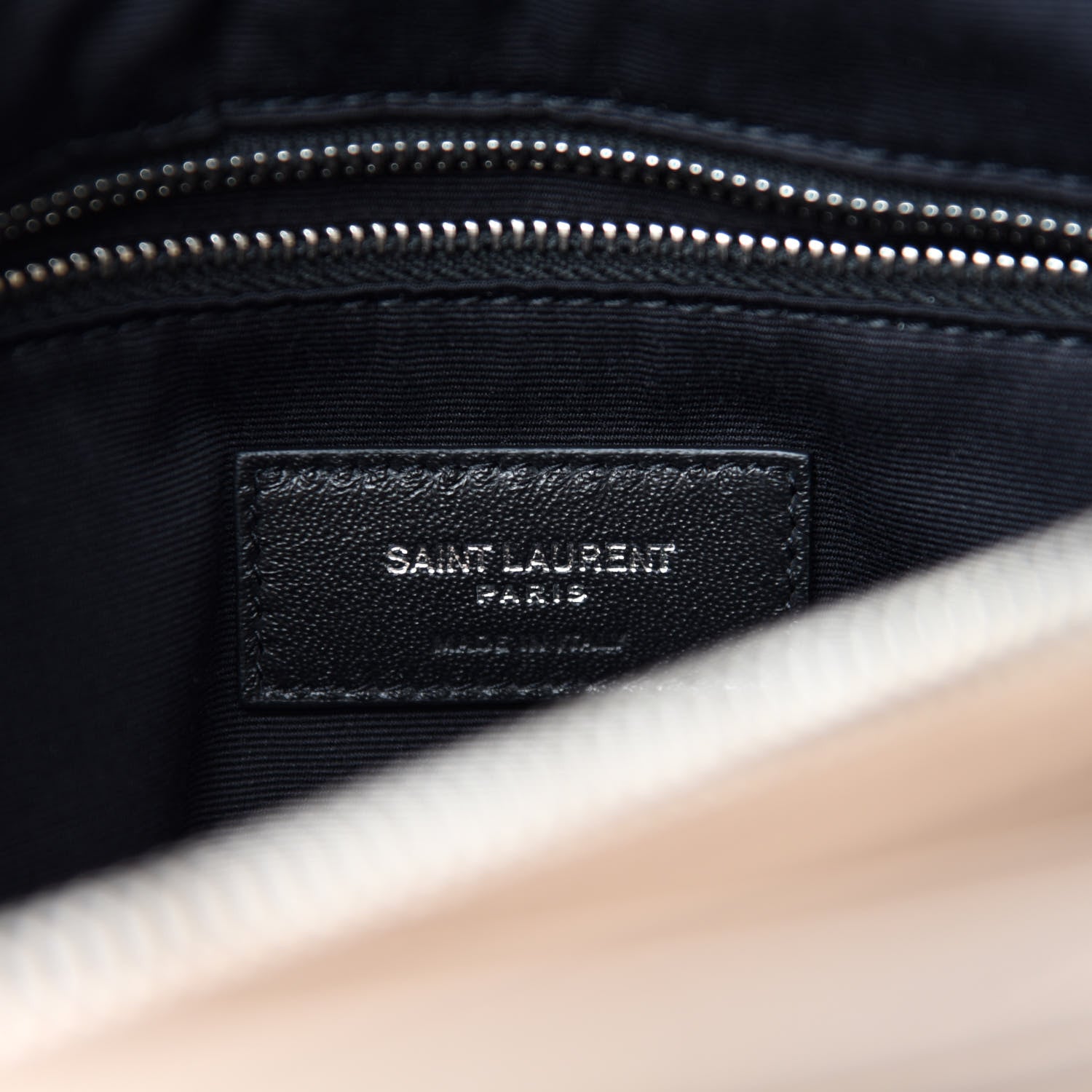 Saint Laurent Calfskin Y Quilted Monogram Medium Loulou Chain Satchel Nude Powder 8 of 11